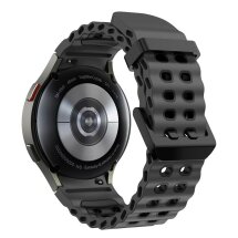 Ремінець KALEBOL Ocean Strap для Samsung Galaxy Watch 4 / 4 Classic / 5 / 5 Pro / 6 / 6 Classic / 7 / FE - Coal Black / Black: фото 1 з 9