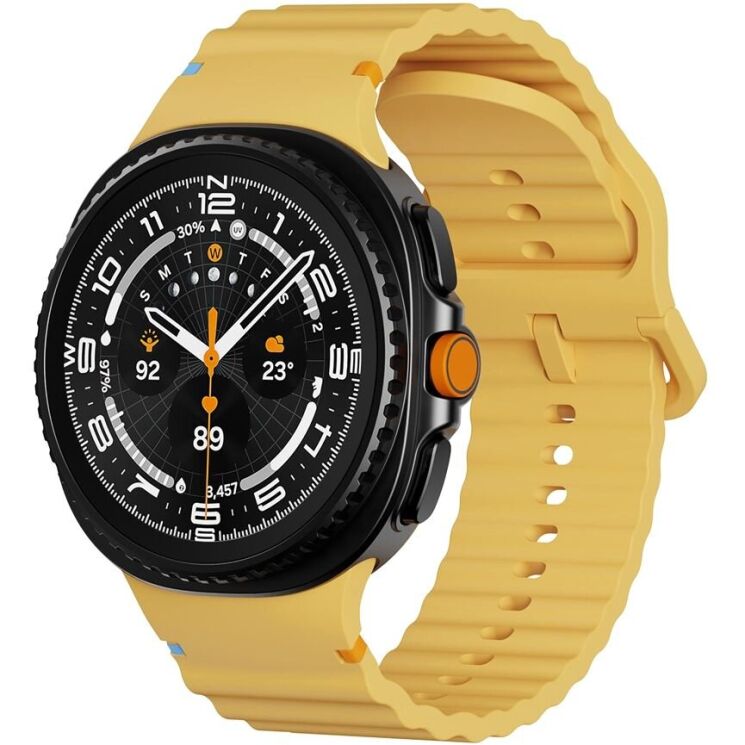 Ремінець KALEBOL Silicone Strap для Samsung Galaxy Watch 8 (40/44mm) / 8 Classic - Yellow: фото 3 з 7