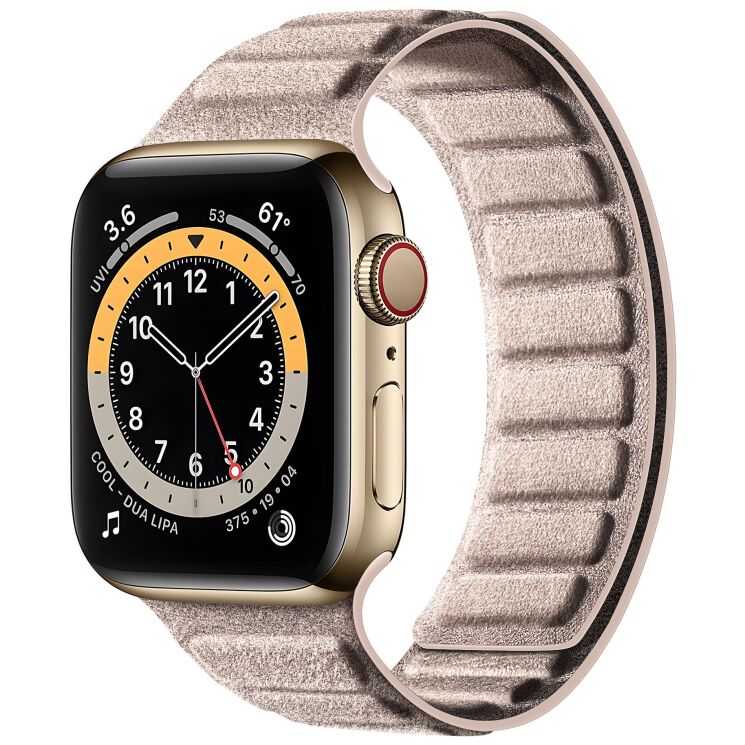 Ремешок Reframe Suede Leather для Apple Watch 46 / 45 / 44 / SE 44 / 42 (Series 1-3) / Ultra / Ultra 2 / Ultra 3 - Khaki: фото 2 из 7