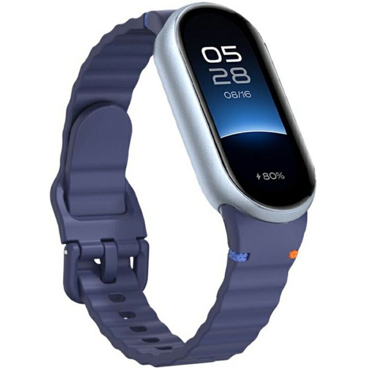 Ремешок Reframe Wavy Pattern для Xiaomi Mi Smart Band 8 / 9 / 10 - Midnight Blue: фото 2 из 12