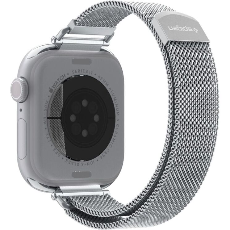 Ремінець Spigen WBM4 Band для Apple Watch 42 (Series 10/11) / 41 / 40 / SE 40 / 38 (AMP10498) - Silver: фото 3 з 9