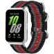 Ремінець UniCase Nylon Braslet для Samsung Galaxy Fit 3 - Black / Grey / Red / Grey / Black (349006D). Фото 1 з 6