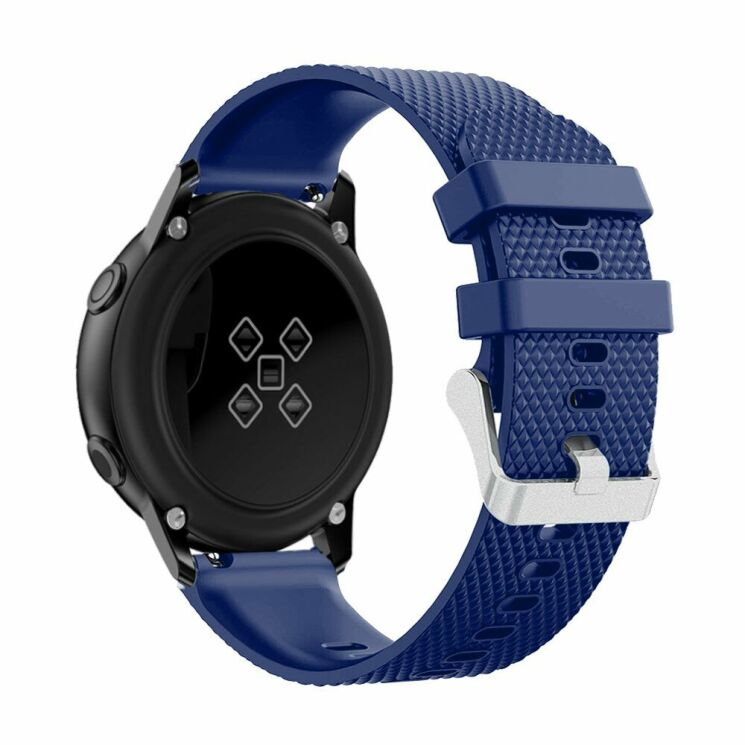 Ремінець UniCase Rhombus Texture для Samsung Watch Active / Active 2 40mm / Active 2 44mm - Dark Blue: фото 1 з 3