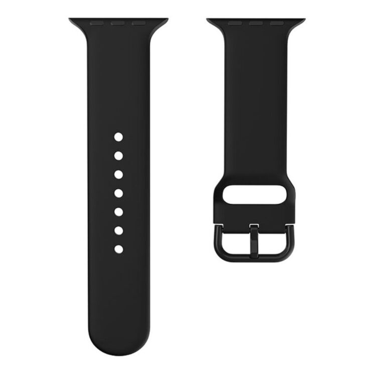 Ремінець UniCase Silicone Band для Apple Watch 46 / 45 / 44 / SE 44 / 42 (Series 1-3) / Ultra / Ultra 2 / Ultra 3 - Black: фото 3 з 7