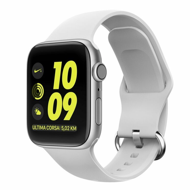 Ремешок UniCase Silicone Strap для Apple Watch 46 / 45 / 44 / SE 44 / 42 (Series 1-3) / Ultra / Ultra 2 - White: фото 1 из 7