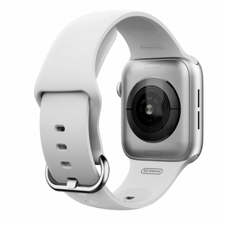 Ремешок UniCase Silicone Strap для Apple Watch 46 / 45 / 44 / SE 44 / 42 (Series 1-3) / Ultra / Ultra 2 - White: фото 2 из 7