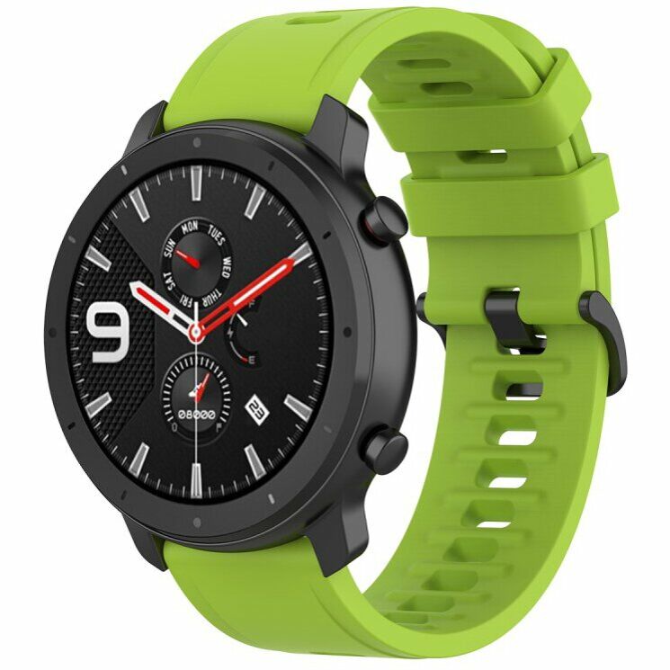 Ремешок UniCase Soft Silicone для часов с шириной крепления 22мм - Light Green: фото 1 из 5