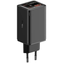 Сетевое зарядное устройство Baseus GaN6 Pro Fast Charger 2C+2U 65W + кабель Type-C to Type-C (100W) P10162701113-00 - Black: фото 1 из 20
