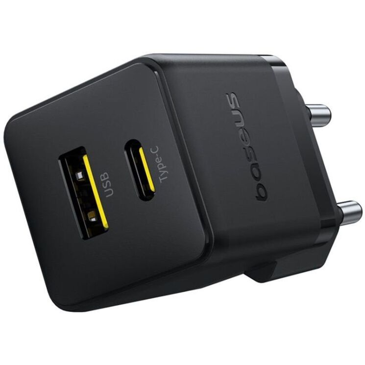 Сетевое зарядное устройство Baseus Palm C+U (30W) + кабель Type-C to Type-C (P1011160A113-01) - Black: фото 2 из 19