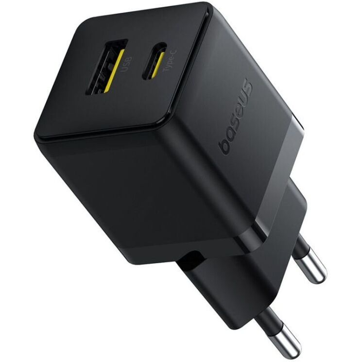 Сетевое зарядное устройство Baseus Palm C+U (30W) + кабель Type-C to Type-C (P1011160A113-01) - Black: фото 3 из 19