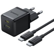 Сетевое зарядное устройство Baseus Palm C+U (30W) + кабель Type-C to Type-C (P1011160A113-01) - Black: фото 1 из 19