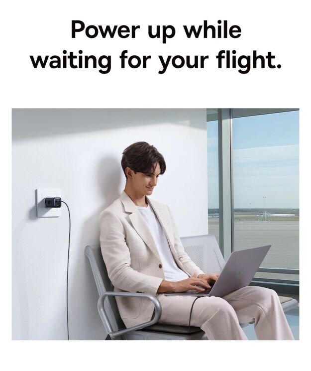 Сетевое зарядное устройство Baseus PicoGo AE11 2C+U (67W) E0121200 - Black: фото 14 из 22