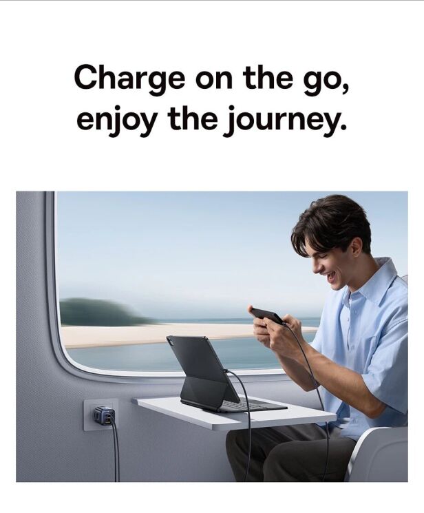 Сетевое зарядное устройство Baseus PicoGo AE11 2C+U (67W) E0121200 - Black: фото 13 из 22