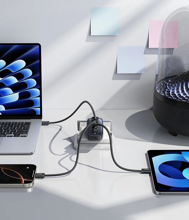 Сетевое зарядное устройство Baseus PicoGo AE11 2C+U (67W) E0121200 - Black: фото 10 из 22