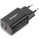 Сетевое зарядное устройство ESSAGER 30W Journey Fast Charger PD+QC (ECTPQS-ZTB01) - Black (141973B). Фото 1 из 13