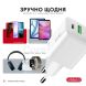 Сетевое зарядное устройство Intaleo INT-TCGN302CA 30W GaN (USB + Type-C) - White (995685W). Фото 2 из 8