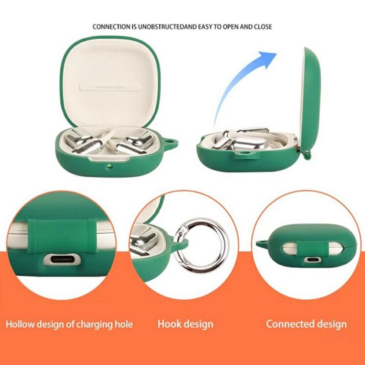 Силиконовый чехол Deexe Silicone Case (FH) для Xiaomi OpenWear Stereo Pro - Blackish Green: фото 7 из 10
