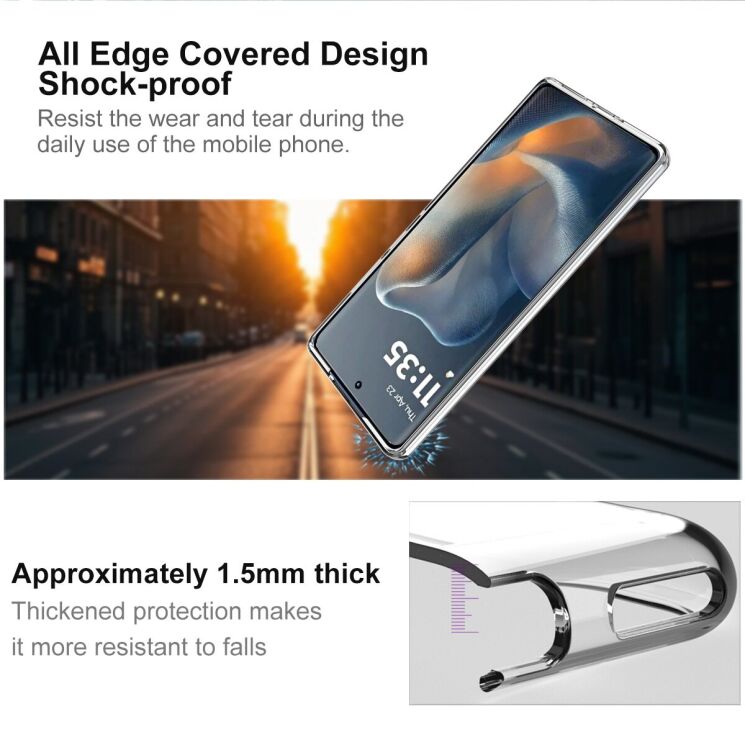Силіконовий чохол IMAK UX-10 Series для Motorola Edge 50 Fusion - Transparent: фото 4 з 7