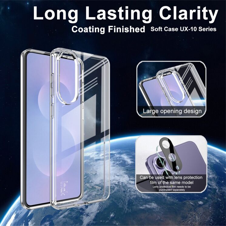 Силиконовый чехол IMAK UX-10 Series для Samsung Galaxy S25 Edge (S937) - Transparent: фото 3 из 7