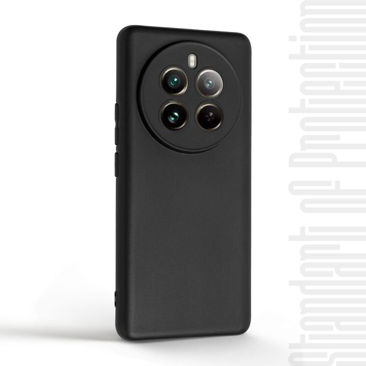 Силиконовый (TPU) чехол ArmorStandart Matte Slim Fit для Realme 12 Pro / 12 Pro+ - Black: фото 2 из 5