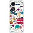 Силиконовый (TPU) чехол Deexe Life Style для OPPO Reno 8T - Red Bus (322134F)