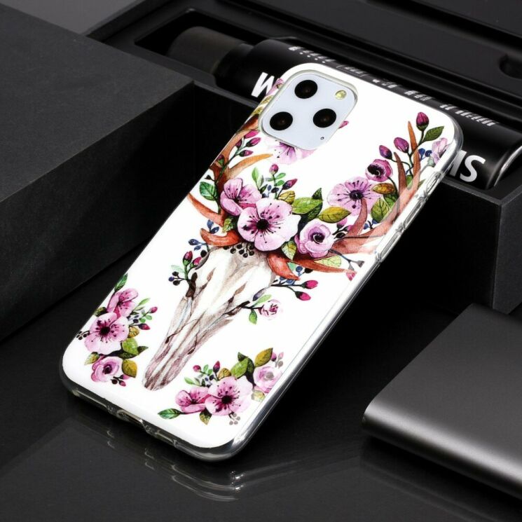 Силиконовый (TPU) чехол Deexe LumiCase для Apple iPhone 11 Pro - Flower Elk: фото 5 из 5