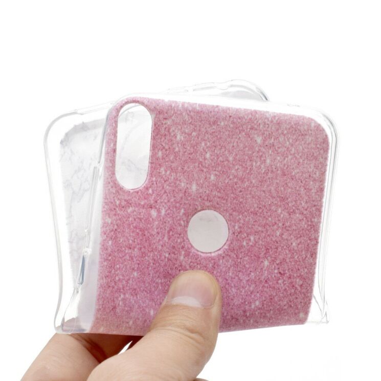 Силіконовий (TPU) чохол Deexe Pretty Glossy для ASUS Zenfone 5 (ZE620KL) - Pink Glitter and Marble: фото 5 з 6