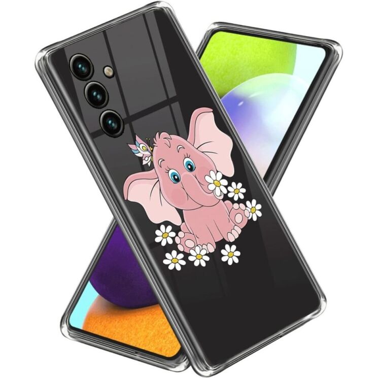 Силиконовый (TPU) чехол Deexe Pretty Glossy для Samsung Galaxy A15 (A155) - Pink Elephant: фото 1 из 3