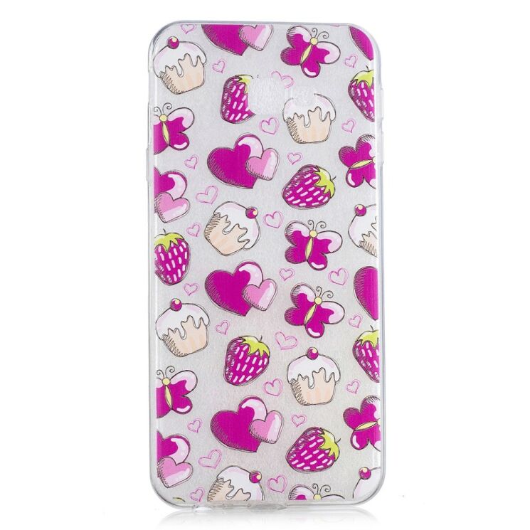 Силиконовый (TPU) чехол Deexe Pretty Glossy для Samsung Galaxy J4+ (J415) - Cakes and Strawberries: фото 2 из 5