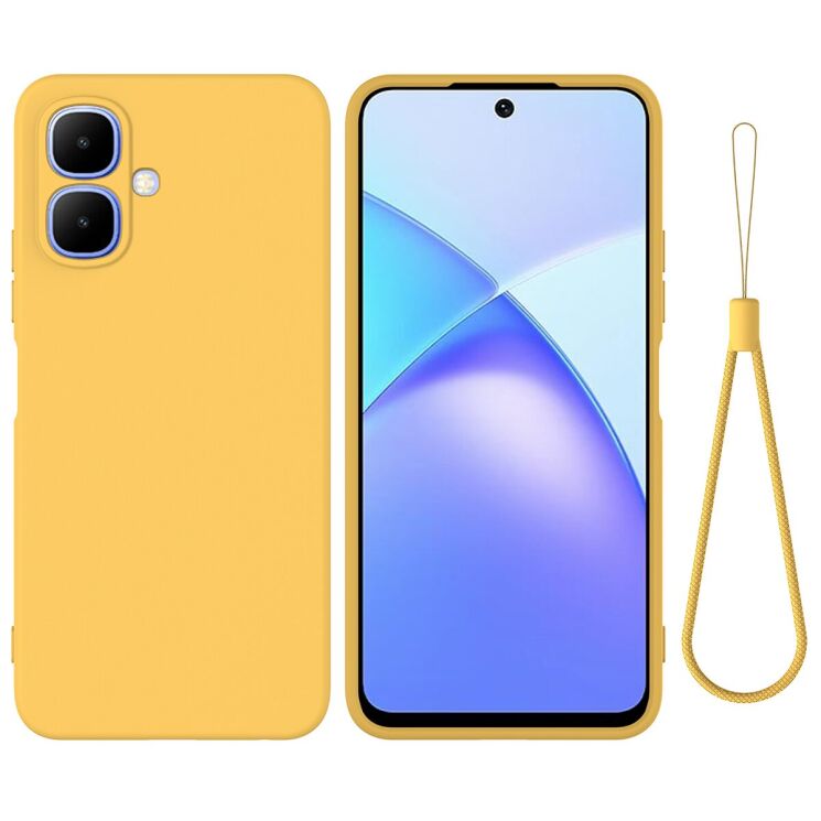 Силиконовый (TPU) чехол Deexe Silicone Case для Infinix Smart 20 - Yellow: фото 1 из 9