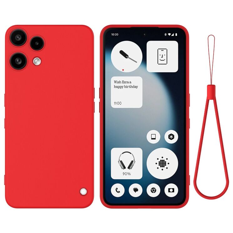 Силиконовый (TPU) чехол Deexe Silicone Case для Nothing Phone (3a) Lite - Red: фото 1 из 9