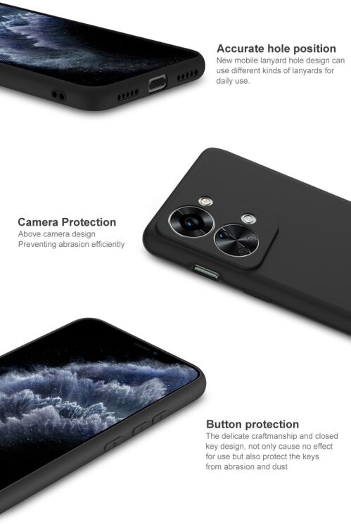 Силиконовый (TPU) чехол IMAK UC-3 Series для OnePlus Nord 2T - Black: фото 9 из 12