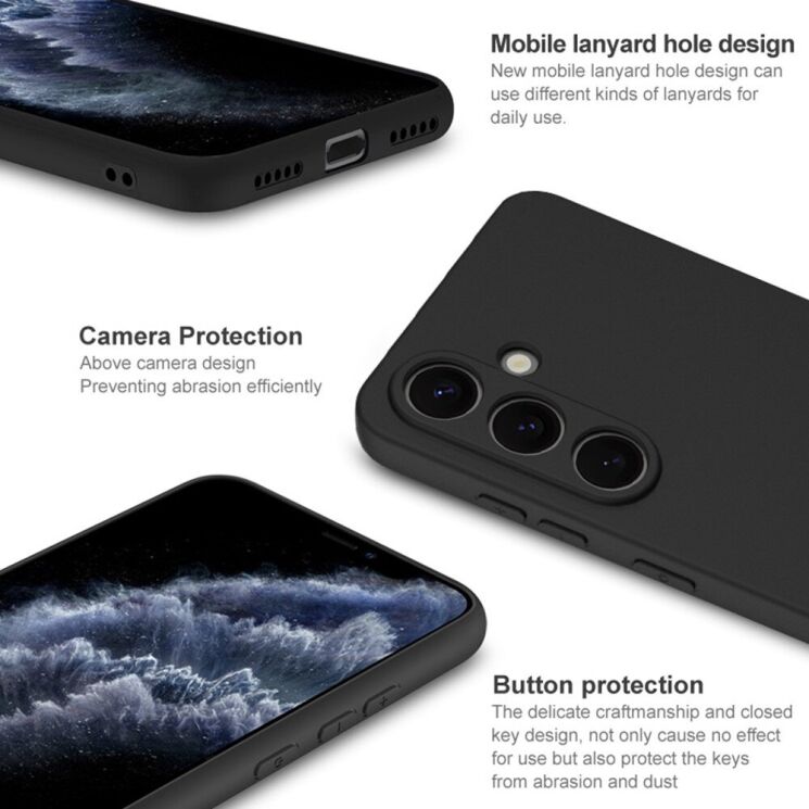 Силиконовый (TPU) чехол IMAK UC-3 Series для Samsung Galaxy S25 (S931) - Black: фото 8 из 10