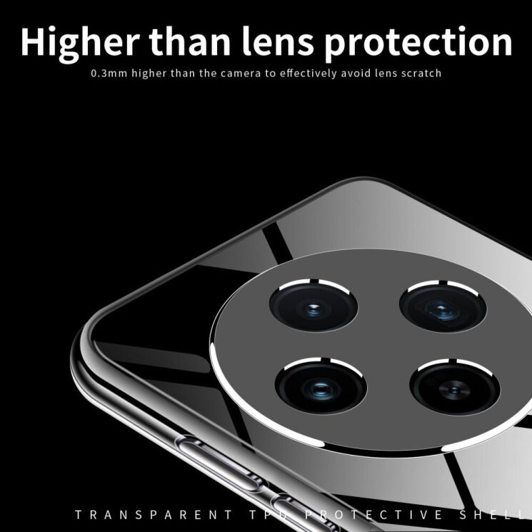 Силиконовый (TPU) чехол MOFI Thin Guard для OPPO Reno 12 F/FS - Transparent: фото 6 из 11