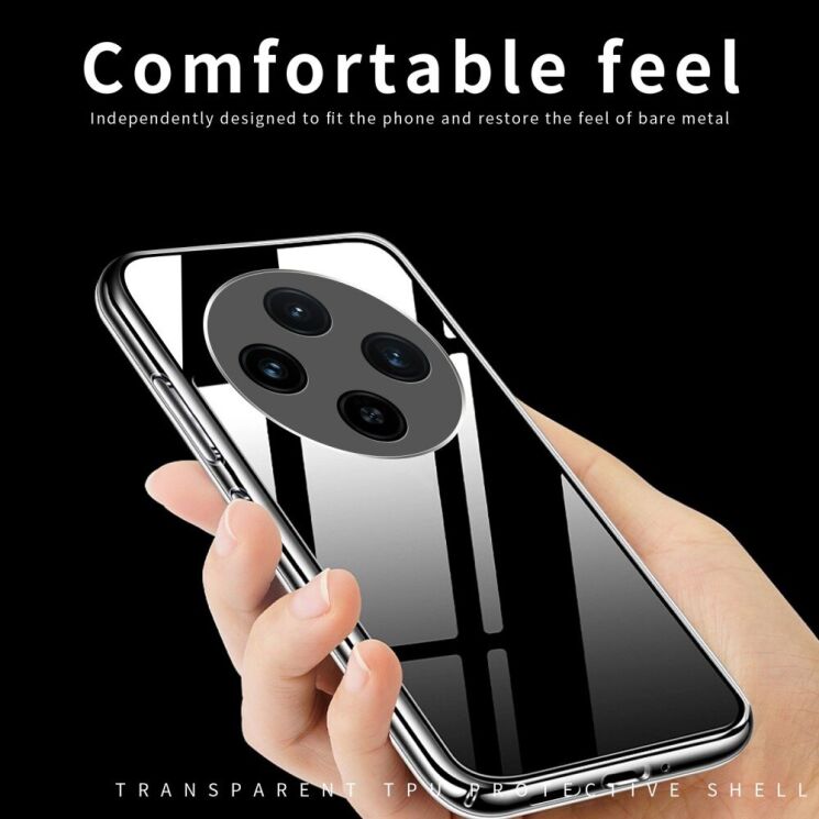 Силиконовый (TPU) чехол MOFI Thin Guard для OPPO Reno 12 F/FS - Transparent: фото 8 из 11