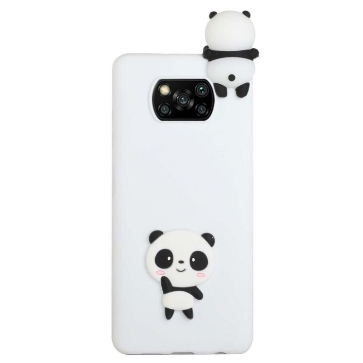 Силиконовый (TPU) чехол UniCase 3D Cartoon Pattern для Xiaomi Poco X3 / Poco X3 Pro - Cute Panda: фото 1 из 5
