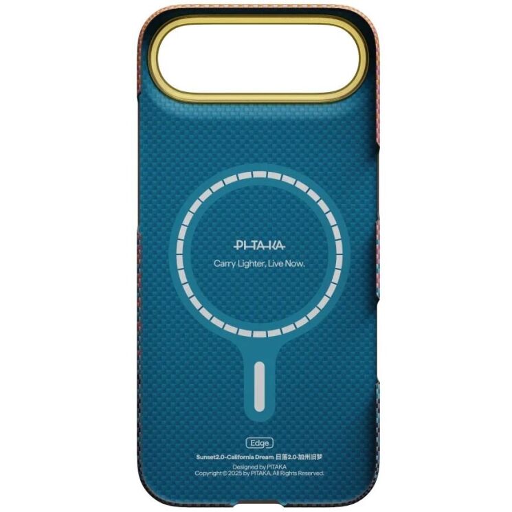 Ультратонкий чехол Pitaka Edge Case California Dream для iPhone Air (SCD1705A) - Baby Blue / Rose: фото 3 из 10