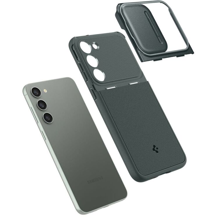 Защитный чехол Spigen (SGP) Optik Armor для Samsung Galaxy S23 (S911) - Abyss Green: фото 9 из 13