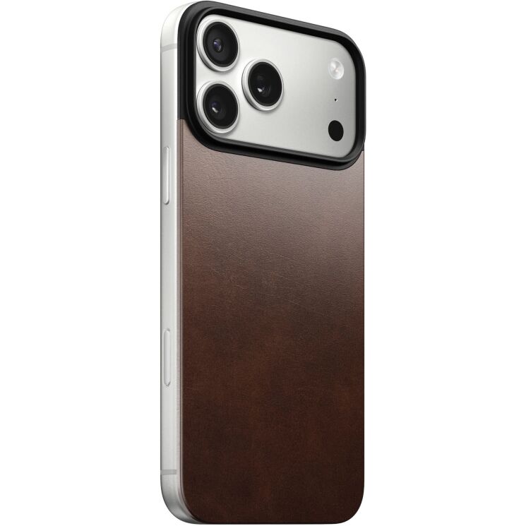 Защитная накладка Nomad Mag Leather Back для iPhone 17 Pro Max (NM014384858) - Rustic Brown: фото 1 из 11