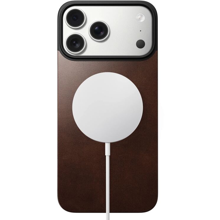 Защитная накладка Nomad Mag Leather Back для iPhone 17 Pro Max (NM014384858) - Rustic Brown: фото 2 из 11