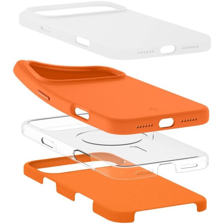Защитная накладка Spigen Silicone Fit (MagFit) для iPhone 17 Pro (ACS11379) - Cosmic Orange: фото 6 из 15