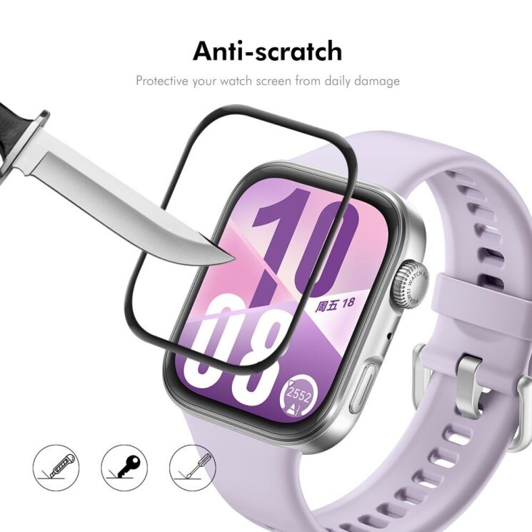Защитная пленка ENKAY 3D Curved Film для Huawei Watch Fit 4 - Transparent: фото 6 из 8