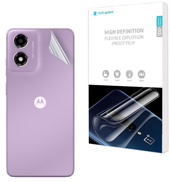 Захисна плівка на задню панель RockSpace Explosion-Proof SuperClear для Motorola Moto E14 / G04s: фото 1 з 9