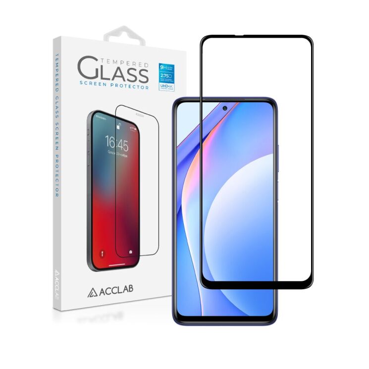 Защитное стекло ACCLAB Full Glue для Xiaomi Mi 10T Lite - Black: фото 1 из 6