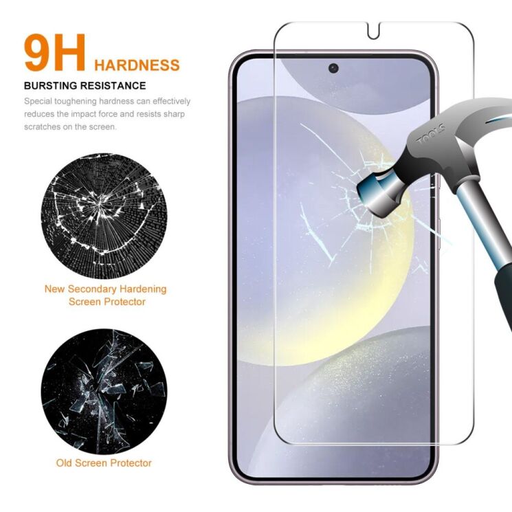Защитное стекло ENKAY Easy Install Clear Glass для Samsung Galaxy S24 (S921): фото 4 из 10