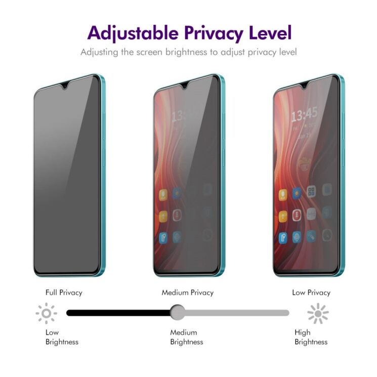 Защитное стекло ENKAY Privacy для Samsung Galaxy A26 (A266) - Grey: фото 4 из 7