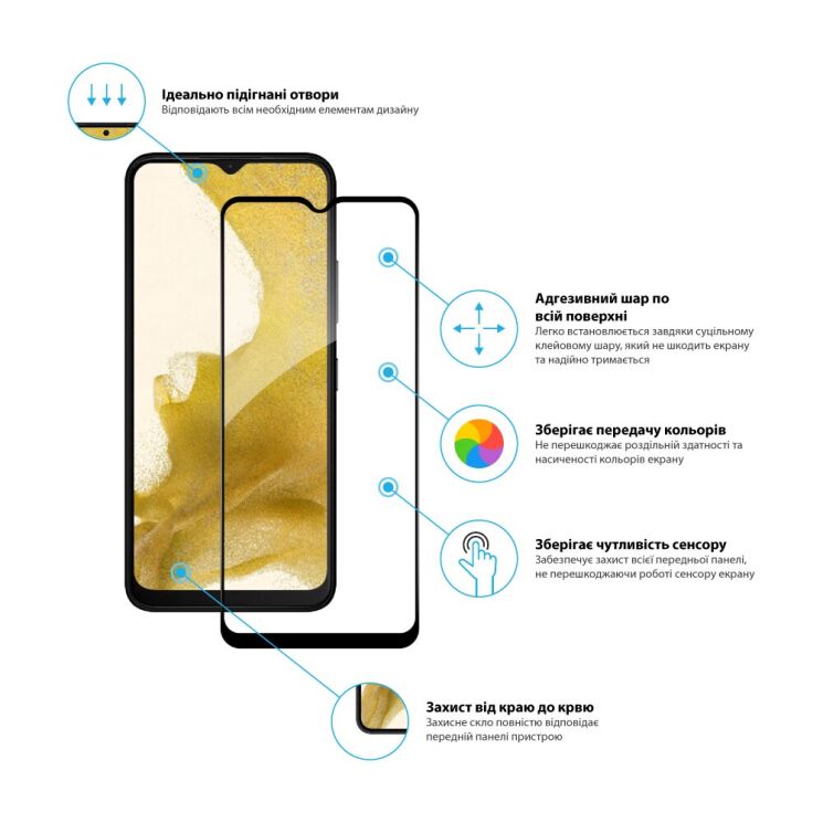 Защитное стекло Global Full Glue для Nokia C22 - Black: фото 3 из 4