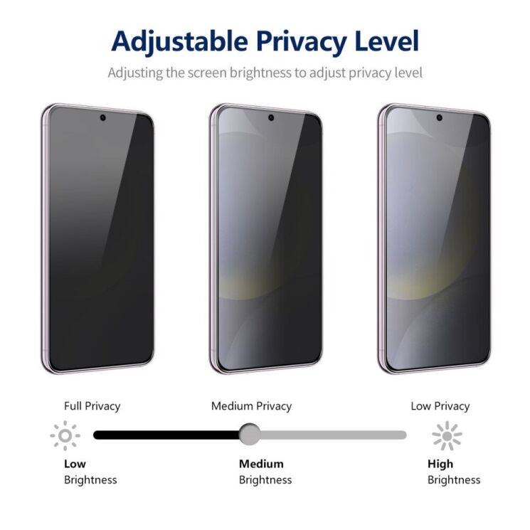 Защитное стекло HAT PRINCE Anti-Spy для Samsung Galaxy S23 Plus (S916) - Black: фото 4 из 8