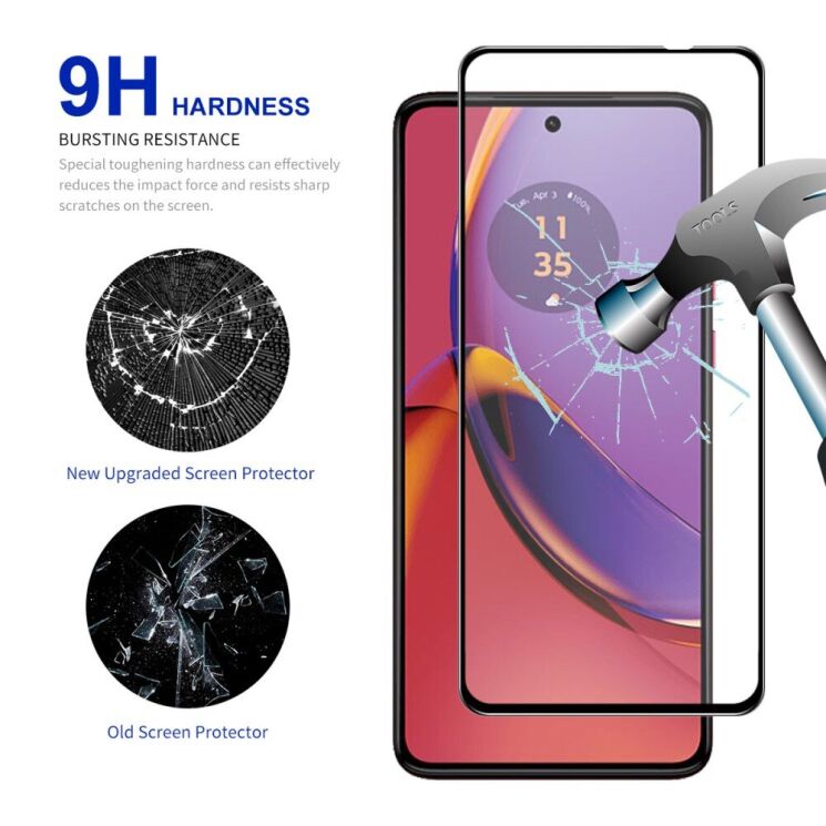 Захисне скло HAT PRINCE Full Glue Cover для Motorola Moto G84 - Black: фото 3 з 8