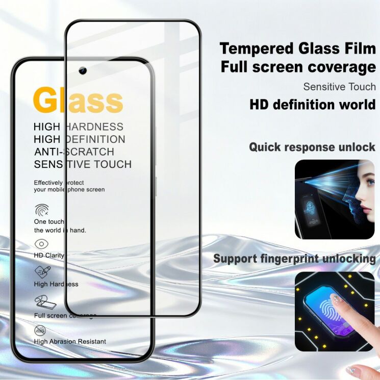 Защитное стекло IMAK 5D Pro+ Full Glue для Realme 16 - Black: фото 2 из 8